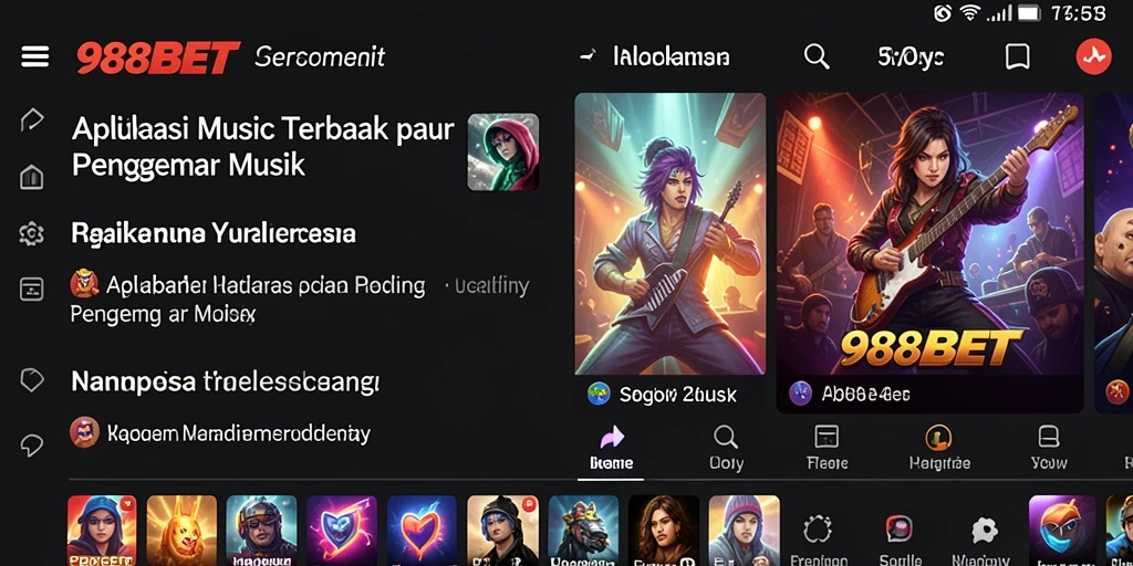 Screenshot utama 988BET menunjukkan antarmuka pengguna yang menarik.