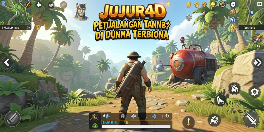 Tampilan gameplay JUJUR4D yang memukau dan penuh petualangan.