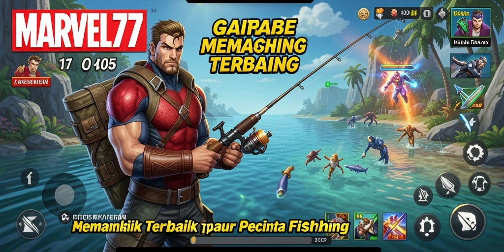 Gameplay MARVEL77 yang menampilkan pengalaman memancing yang nyata dan seru.