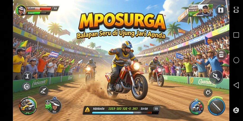 Tampilan seru gameplay balapan di MPOSURGA