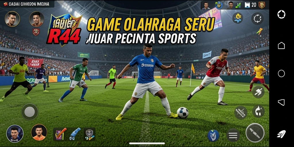 Tampilan gameplay seru dalam game olahraga RR44 yang penuh aksi.