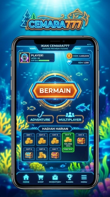 Tampilan utama aplikasi cemara777 yang modern dan menarik.